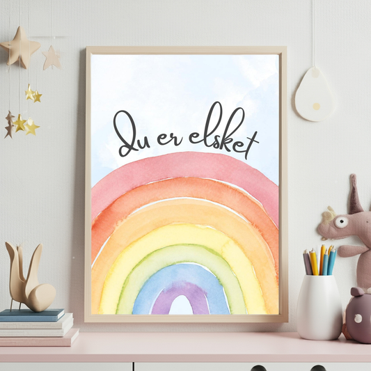 "Du er elsket" - Print