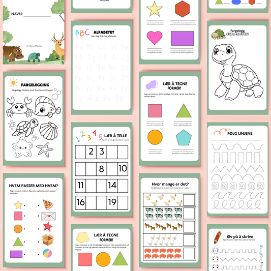 Aktivitetsbok 3 til 6 år - Trykket