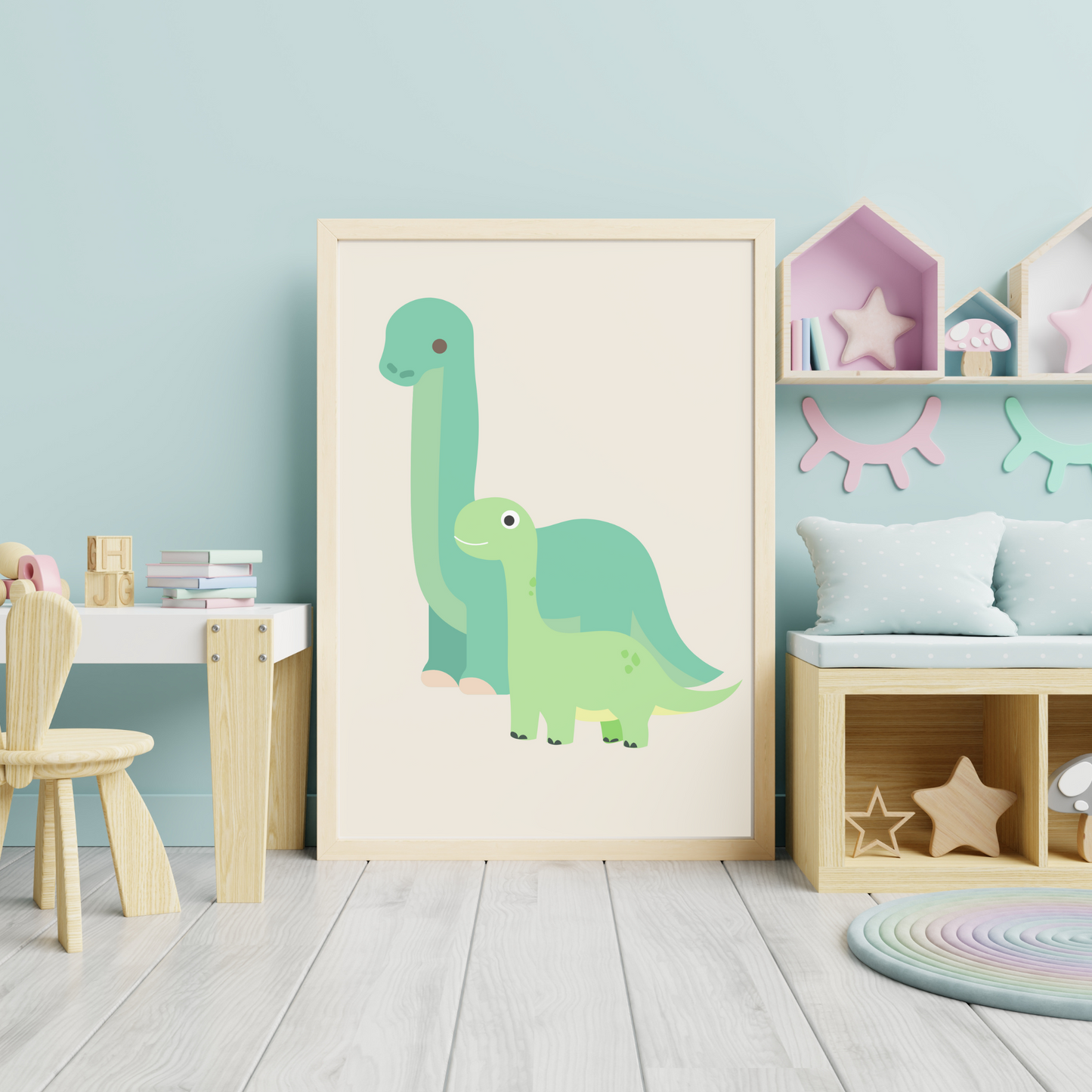 Dinosaur (forelder + barn) - Print